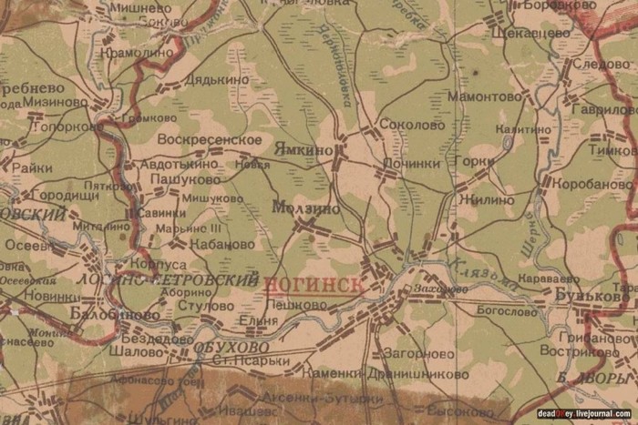 Карта Ногинска 1939г