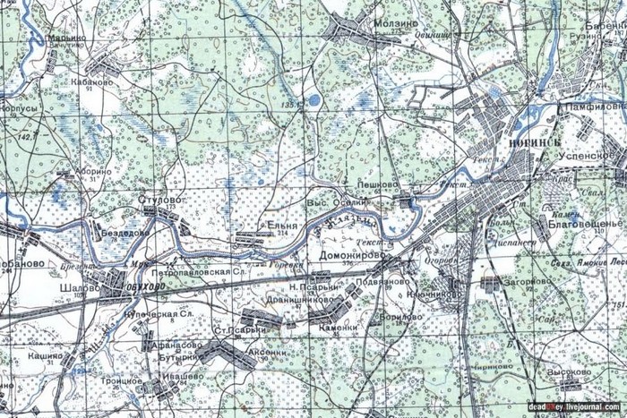 Карта Ногинска 1942г